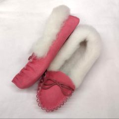Pink Suede sole moccasins