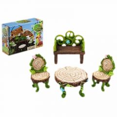 Woodland Enchanted Fairy Garden 4pc Furniture set 
