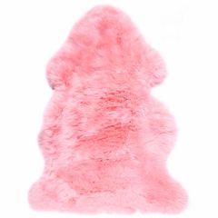 100% Genuine Baby Pink Single Sheepskin Rug - Produced in Devon