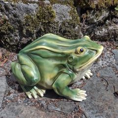 Green Gazing Frog resin Garden Ornament