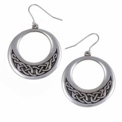 creole earrings with celtic knotwork